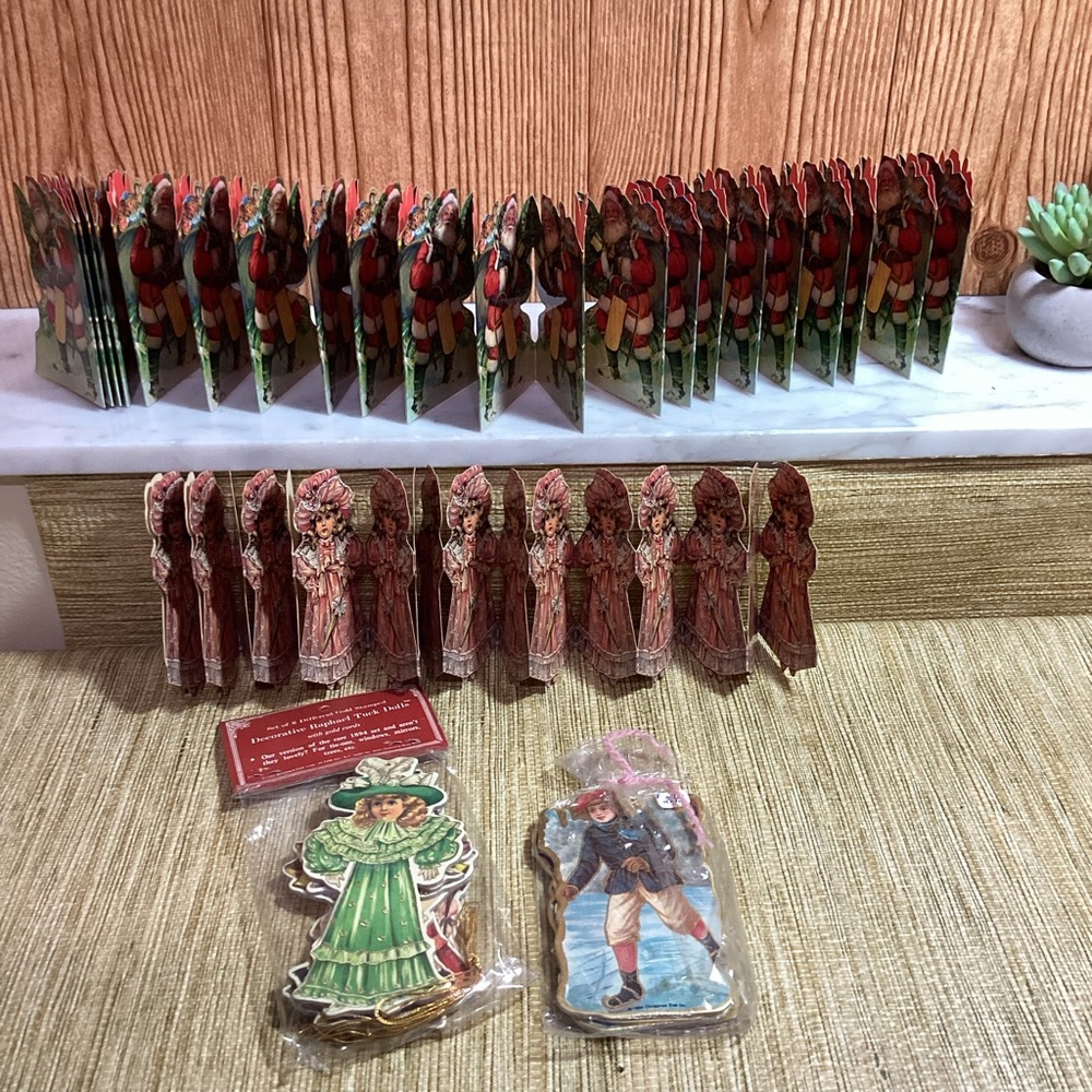 Vintage Merrimack Victorian Christmas Ornament and Accordion Display
